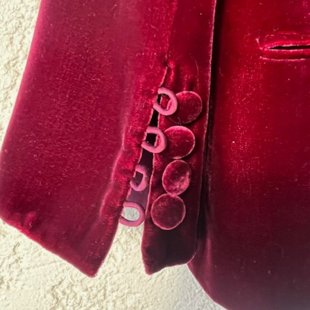 Vintage Burgundy Velvet Jacket – new - Picture 4 of 5
